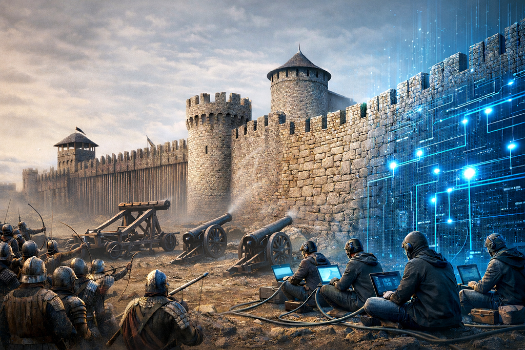 Attack and Defense. A Brief Human History, from Stones to AI