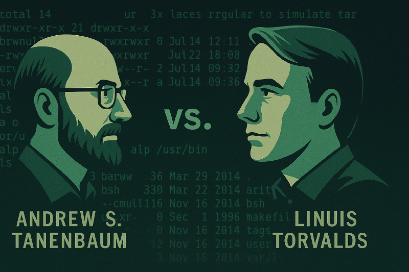 Tanenbaum vs Torvalds: the War of Kernels and the Birth of Pragmatic Chaos